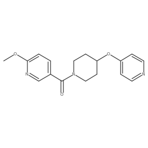 (6-Methoxypyridin-3-yl)(4-(pyridin-4-yloxy)piperidin-1-yl)methanone结构式