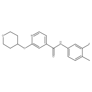 N-(3-fluoro-4-methylphenyl)-2-((tetrahydro-2H-pyran-4-yl)oxy)isonicotinamide Structure