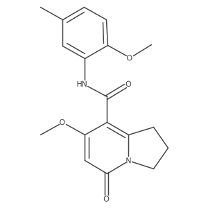 7-methoxy-N-(2-methoxy-5-methylphenyl)-5-oxo-1,2,3,5-tetrahydroindolizine-8-carboxamide Structure