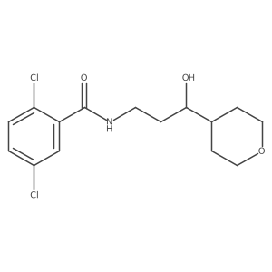 2,5-dichloro-N-(3-hydroxy-3-(tetrahydro-2H-pyran-4-yl)propyl)benzamide Structure