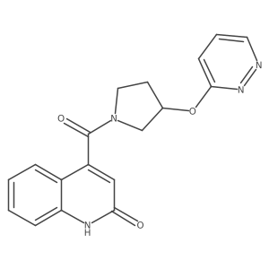(2-Hydroxyquinolin-4-yl)(3-(pyridazin-3-yloxy)pyrrolidin-1-yl)methanone Structure