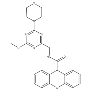 N-((4-methoxy-6-morpholino-1,3,5-triazin-2-yl)methyl)-9H-xanthene-9-carboxamide结构式