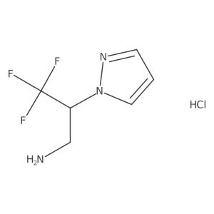 3,3,3-trifluoro-2-(1H-pyrazol-1-yl)propan-1-amine hydrochloride Structure