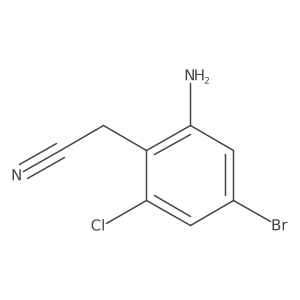 2-(2-Amino-4-bromo-6-chlorophenyl)acetonitrile结构式