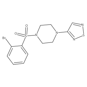 1-(2-Bromobenzenesulfonyl)-4-(1,2,5-thiadiazol-3-yl)piperazine结构式