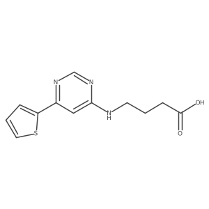 4-{[6-(Thiophen-2-yl)pyrimidin-4-yl]amino}butanoic acid结构式