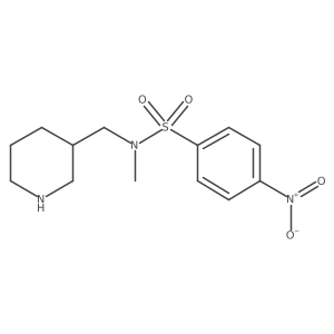 N-methyl-4-nitro-N-{[(3S)-piperidin-3-yl]methyl}benzene-1-sulfonamide Structure
