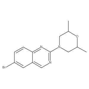 6-bromo-2-[(2R,6S)-2,6-dimethylmorpholin-4-yl]quinazoline结构式