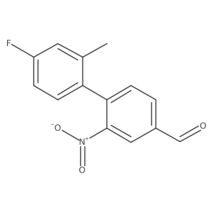 4-(4-Fluoro-2-methylphenyl)-3-nitrobenzaldehyde Structure