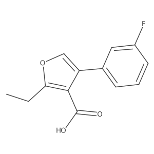 2-Ethyl-4-(3-fluorophenyl)furan-3-carboxylic acid结构式