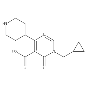 1-(Cyclopropylmethyl)-6-oxo-4-(piperidin-4-yl)-1,6-dihydropyrimidine-5-carboxylic acid Structure