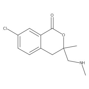 7-chloro-3-methyl-3-[(methylamino)methyl]-3,4-dihydro-1H-2-benzopyran-1-one结构式