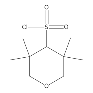 3,3,5,5-Tetramethyloxane-4-sulfonyl chloride结构式