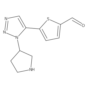 5-[1-(pyrrolidin-3-yl)-1H-1,2,3-triazol-5-yl]thiophene-2-carbaldehyde结构式