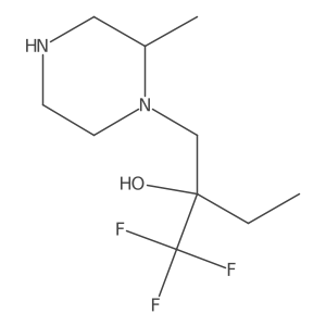1,1,1-Trifluoro-2-[(2-methylpiperazin-1-yl)methyl]butan-2-ol结构式