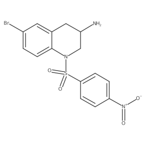 6-Bromo-1-(4-nitrobenzenesulfonyl)-1,2,3,4-tetrahydroquinolin-3-amine结构式
