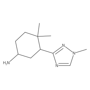 4,4-dimethyl-3-(1-methyl-1H-1,2,4-triazol-3-yl)cyclohexan-1-amine结构式