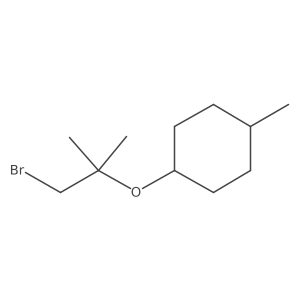 1-[(1-Bromo-2-methylpropan-2-yl)oxy]-4-methylcyclohexane Structure
