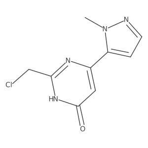 2-(chloromethyl)-6-(1-methyl-1H-pyrazol-5-yl)-3,4-dihydropyrimidin-4-one结构式