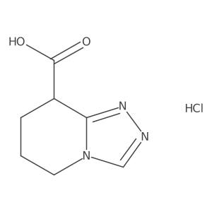 5,6,7,8-Tetrahydro-[1,2,4]triazolo[4,3-a]pyridine-8-carboxylic acid;hydrochloride Structure