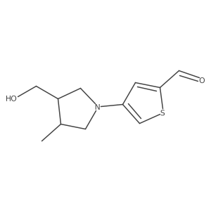 4-[3-(Hydroxymethyl)-4-methylpyrrolidin-1-yl]thiophene-2-carbaldehyde Structure