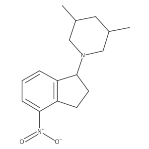 3,5-dimethyl-1-(4-nitro-2,3-dihydro-1H-inden-1-yl)piperidine结构式