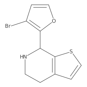 7-(3-bromofuran-2-yl)-4H,5H,6H,7H-thieno[2,3-c]pyridine结构式