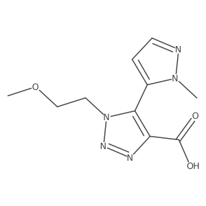 1-(2-methoxyethyl)-5-(1-methyl-1H-pyrazol-5-yl)-1H-1,2,3-triazole-4-carboxylic acid Structure