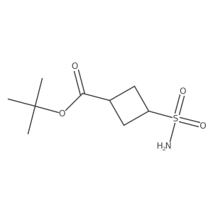 Tert-butyl 3-sulfamoylcyclobutane-1-carboxylate Structure