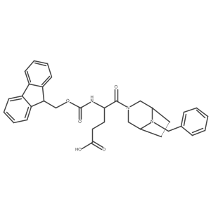 5-{8-benzyl-3,8-diazabicyclo[3.2.1]octan-3-yl}-4-({[(9H-fluoren-9-yl)methoxy]carbonyl}amino)-5-oxopentanoic acid Structure