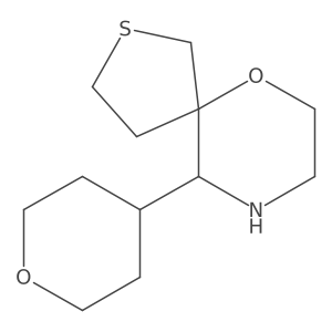 10-(Oxan-4-yl)-6-oxa-2-thia-9-azaspiro[4.5]decane结构式