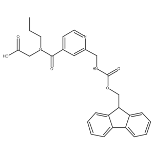 2-(1-{2-[({[(9H-fluoren-9-yl)methoxy]carbonyl}amino)methyl]pyridin-4-yl}-N-propylformamido)acetic acid结构式