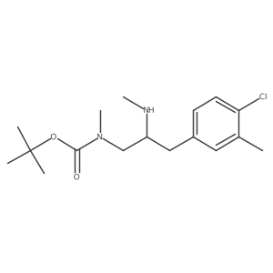 tert-butyl N-[3-(4-chloro-3-methylphenyl)-2-(methylamino)propyl]-N-methylcarbamate结构式