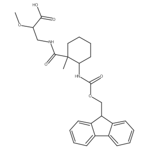 3-{[2-({[(9H-fluoren-9-yl)methoxy]carbonyl}amino)-1-methylcyclohexyl]formamido}-2-methoxypropanoic acid Structure
