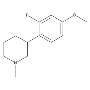3-(2-Fluoro-4-methoxyphenyl)-1-methylpiperidine结构式