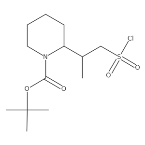 Tert-butyl 2-[1-(chlorosulfonyl)propan-2-yl]piperidine-1-carboxylate结构式