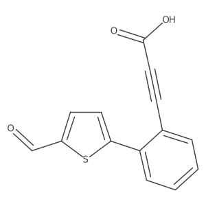 3-[2-(5-Formylthiophen-2-yl)phenyl]prop-2-ynoic acid结构式