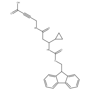 4-[3-cyclopropyl-3-({[(9H-fluoren-9-yl)methoxy]carbonyl}amino)propanamido]but-2-ynoic acid Structure