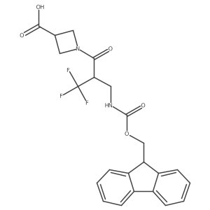 1-{2-[({[(9H-fluoren-9-yl)methoxy]carbonyl}amino)methyl]-3,3,3-trifluoropropanoyl}azetidine-3-carboxylic acid Structure