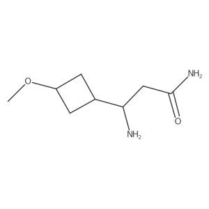 3-Amino-3-(3-methoxycyclobutyl)propanamide Structure