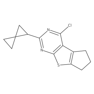 12-Chloro-10-{spiro[2.2]pentan-1-yl}-7-thia-9,11-diazatricyclo[6.4.0.0,2,6]dodeca-1(12),2(6),8,10-tetraene Structure