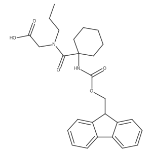 2-{1-[1-({[(9H-fluoren-9-yl)methoxy]carbonyl}amino)cyclohexyl]-N-propylformamido}acetic acid Structure