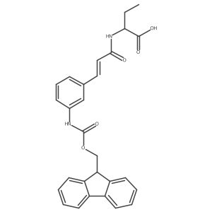 2-{3-[3-({[(9H-fluoren-9-yl)methoxy]carbonyl}amino)phenyl]prop-2-enamido}butanoic acid Structure