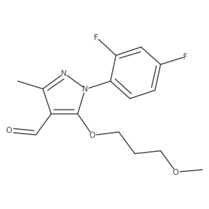1-(2,4-difluorophenyl)-5-(3-methoxypropoxy)-3-methyl-pyrazole-4-carbaldehyde Structure