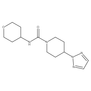 N-(tetrahydro-2H-pyran-4-yl)-4-(2H-1,2,3-triazol-2-yl)piperidine-1-carboxamide Structure