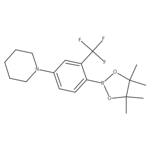 2-Trifluoromethyl-4-(piperidino)phenylboronic acid pinacol ester Structure