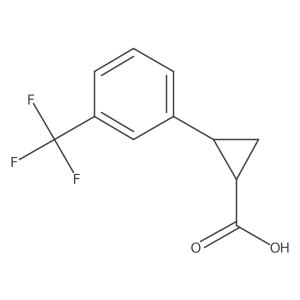 (1R,2S)-2-(3-(Trifluoromethyl)phenyl)cyclopropane-1-carboxylic acid Structure