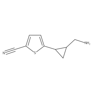 rac-5-[(1R,2R)-2-(aminomethyl)cyclopropyl]thiophene-2-carbonitrile Structure