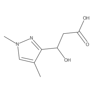 (3S)-3-(1,4-dimethyl-1H-pyrazol-3-yl)-3-hydroxypropanoic acid结构式