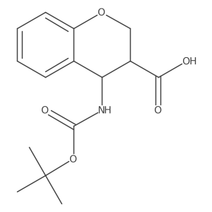 rac-(3R,4S)-4-{[(tert-butoxy)carbonyl]amino}-3,4-dihydro-2H-1-benzopyran-3-carboxylic acid结构式